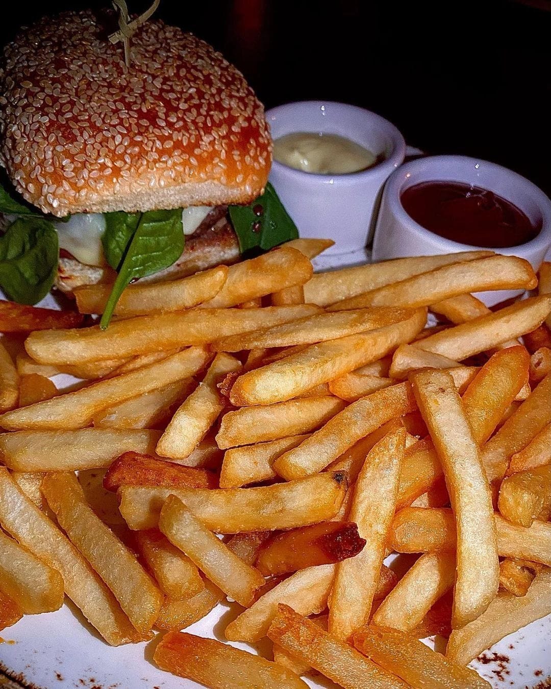 Burger with French Fries